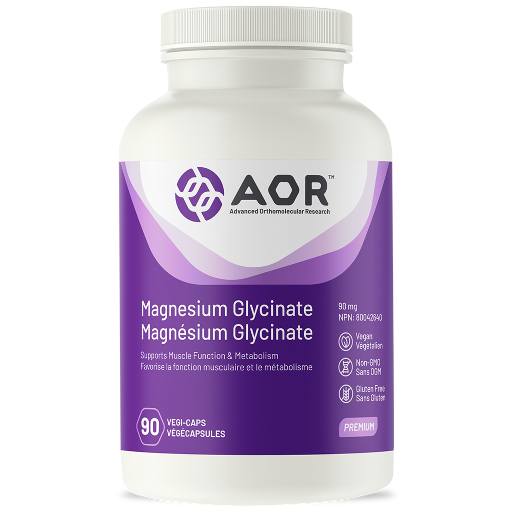 AOR AOR MAGNESIUM GLYCINATE 90MG 90 VEGICAPS