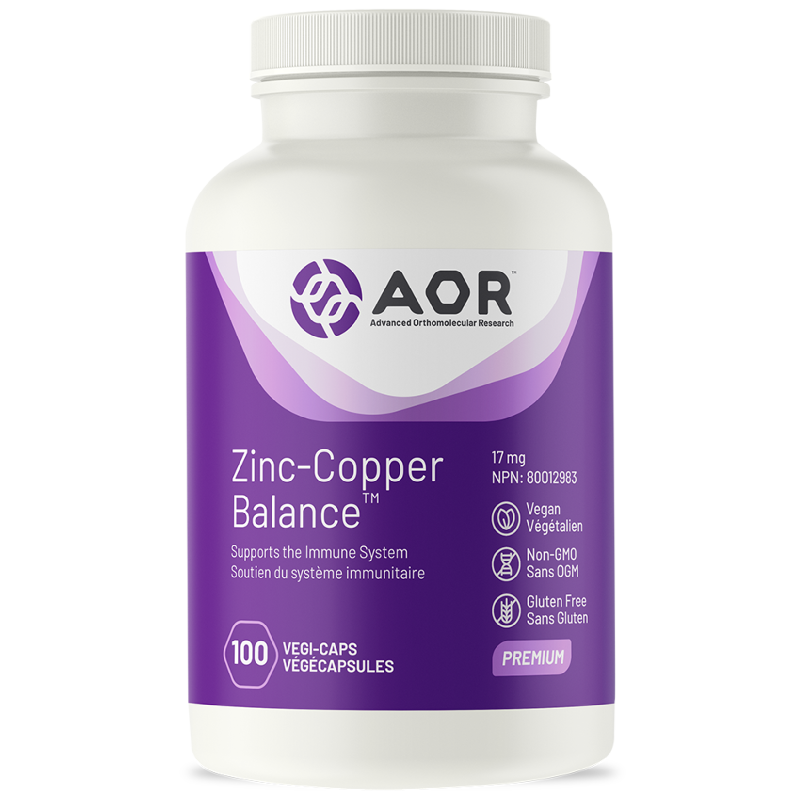 AOR AOR ZINC COPPER BALANCE 100 VEGICAPS