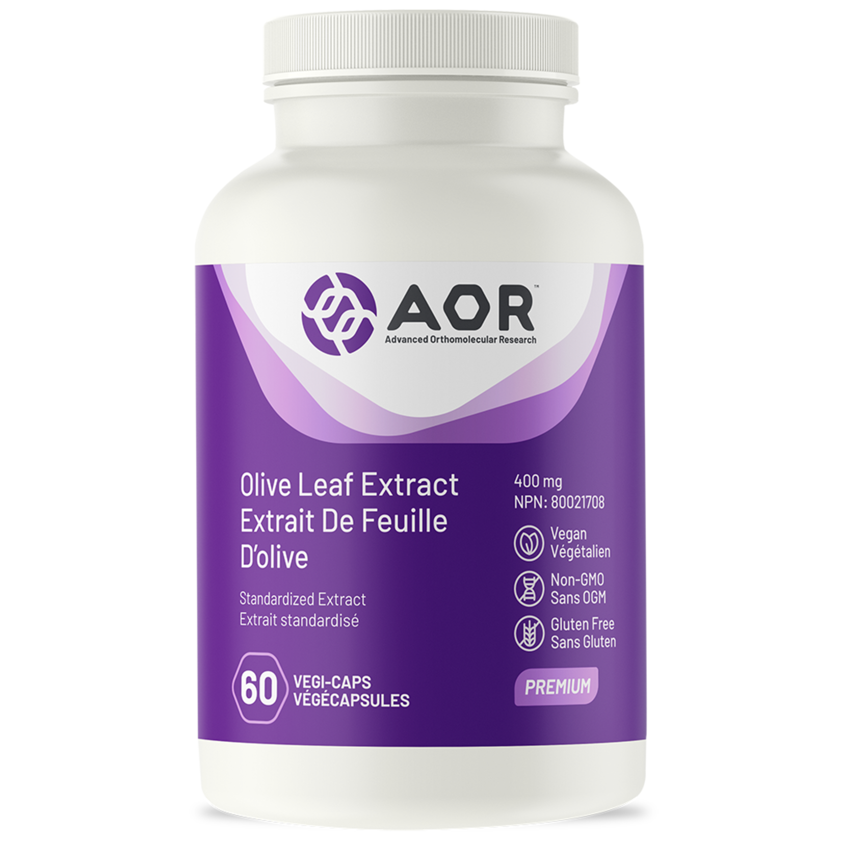 AOR AOR OLIVE LEAF EXTRACT 60 VEGICAPS