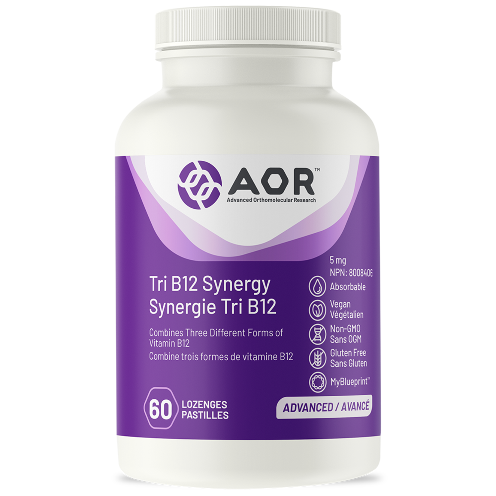 AOR AOR TRI B12 SYNERGY 60 LOZENGES