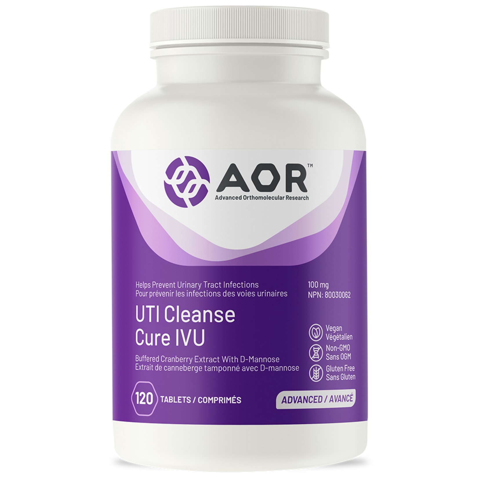 AOR AOR UTI CLEANSE (D-MANNOSE) WITH CRANBERRY 120 TABS
