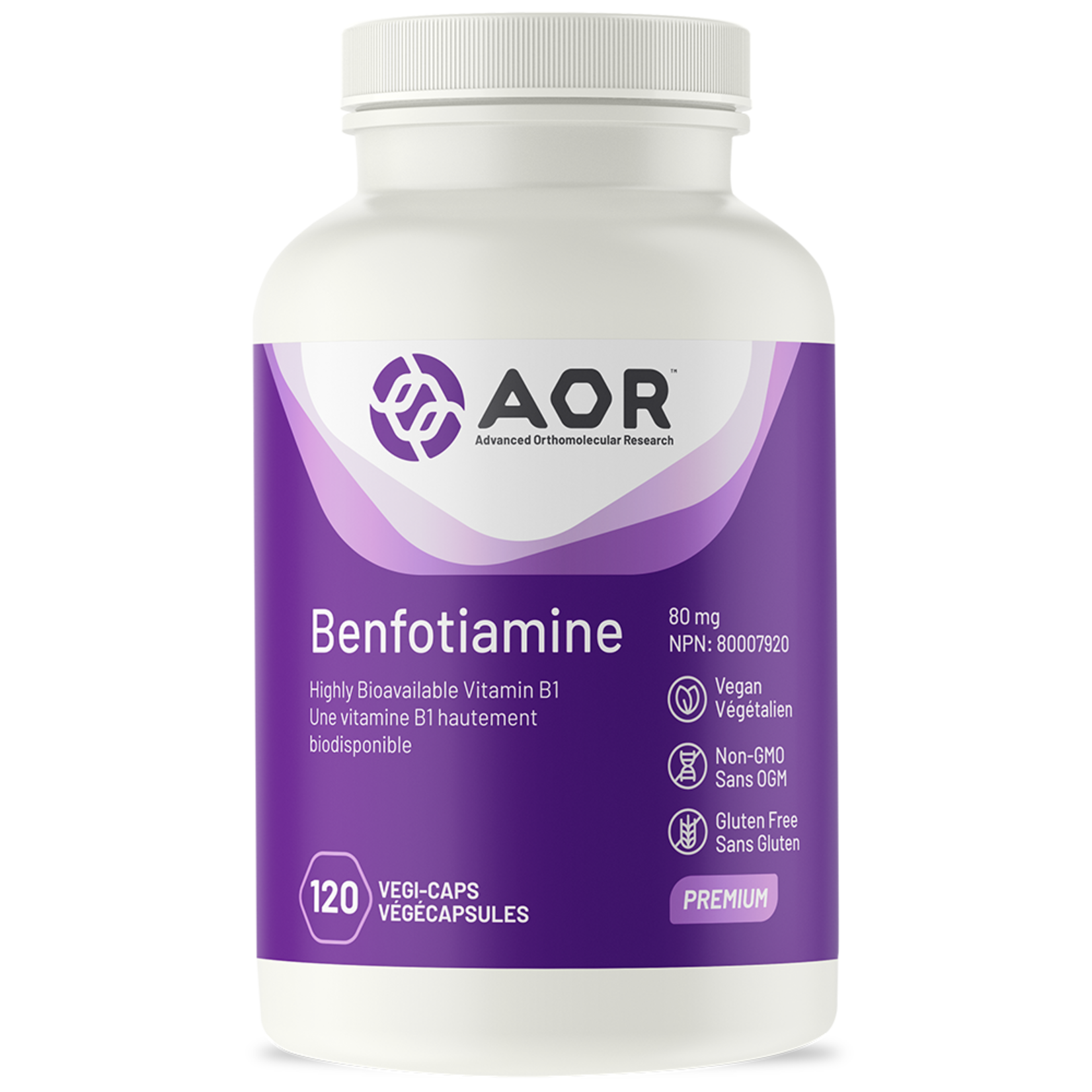 AOR AOR BENFOTIAMINE 80MG 120 VEGICAPS