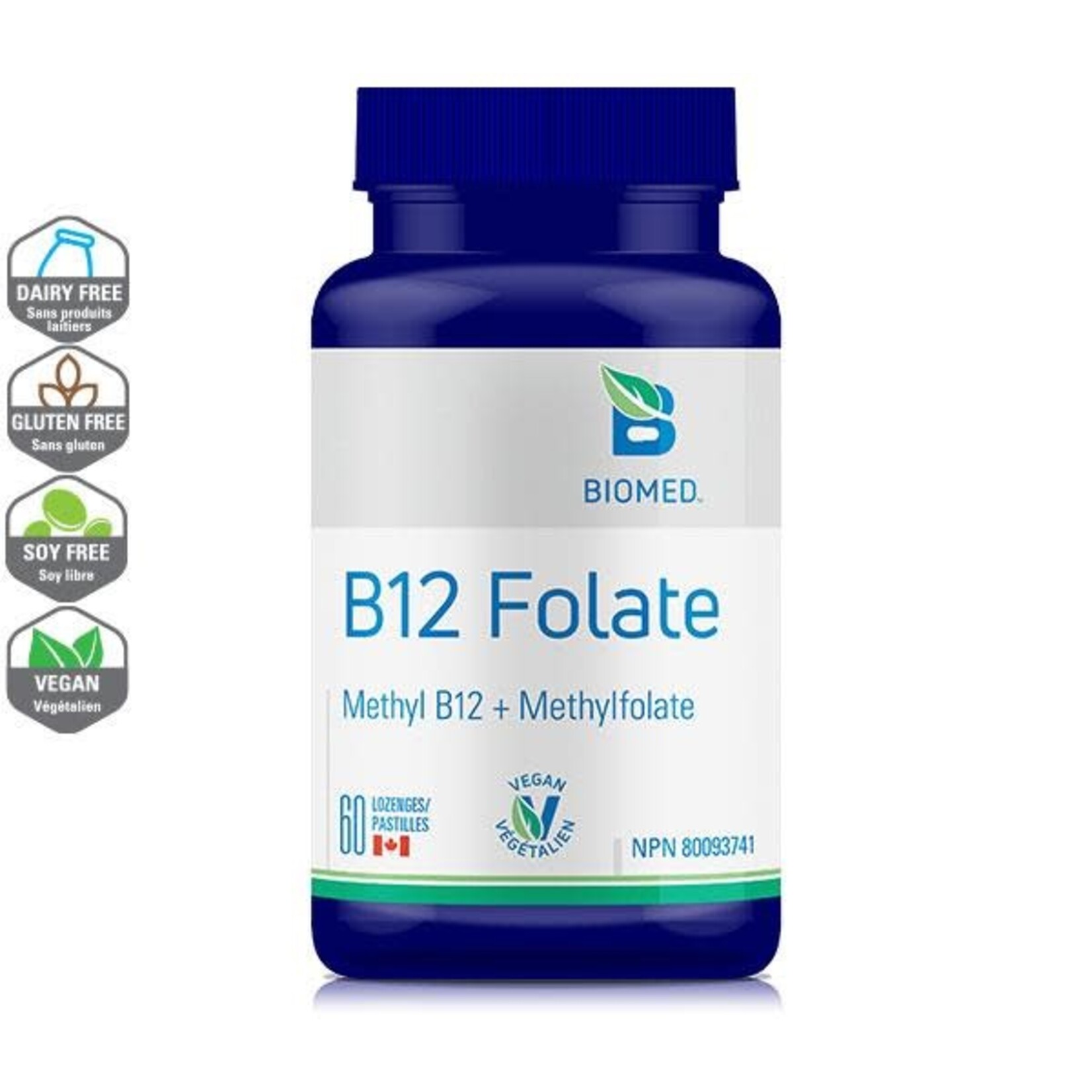 BIO MED BIO MED B12 FOLATE (METHYL B12 + METHYLFOLATE) 60 LOZENGES