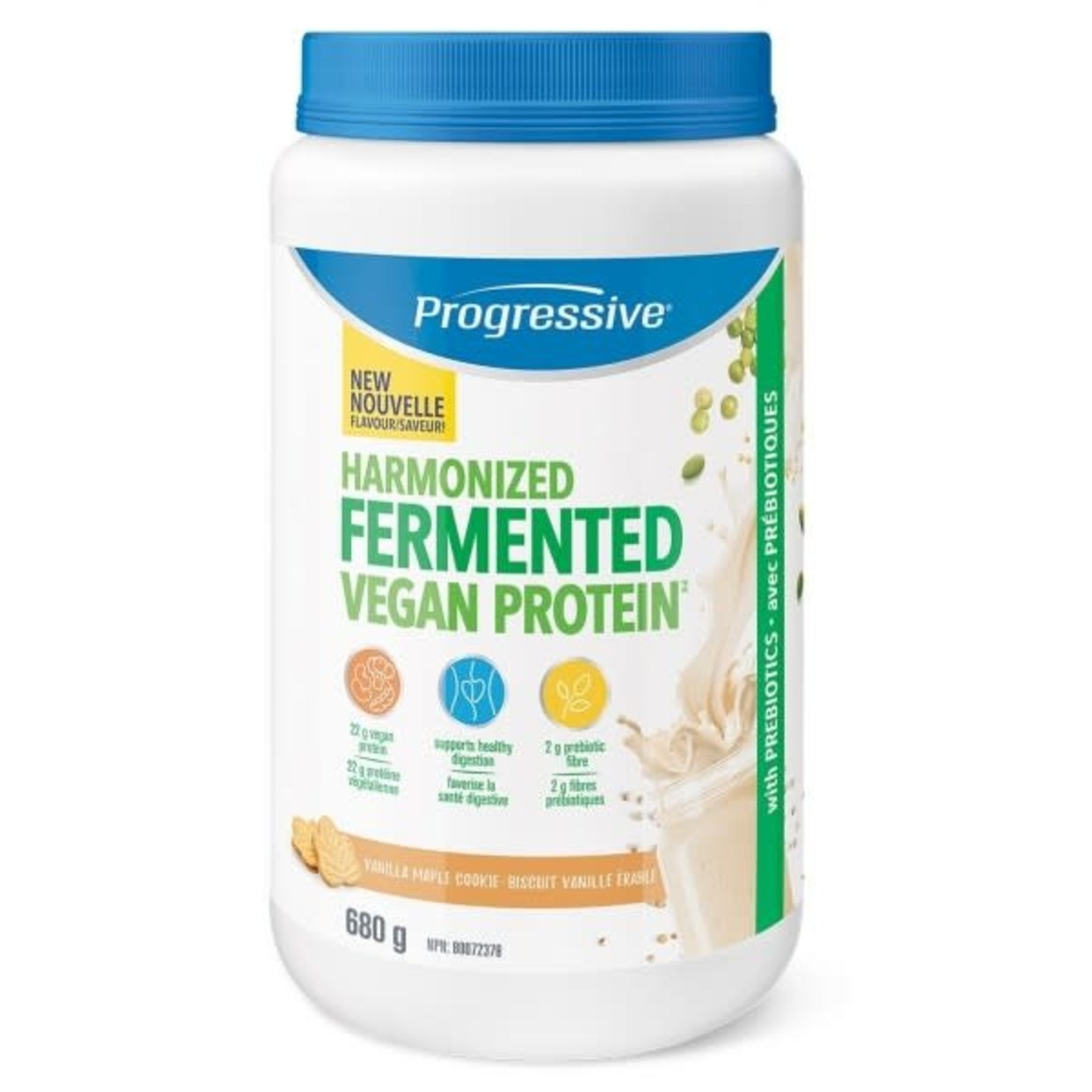 PROGRESSIVE PROGRESSIVE FERMENTED VEGAN VANILLA MAPLE COOKIE PROTEIN 680G