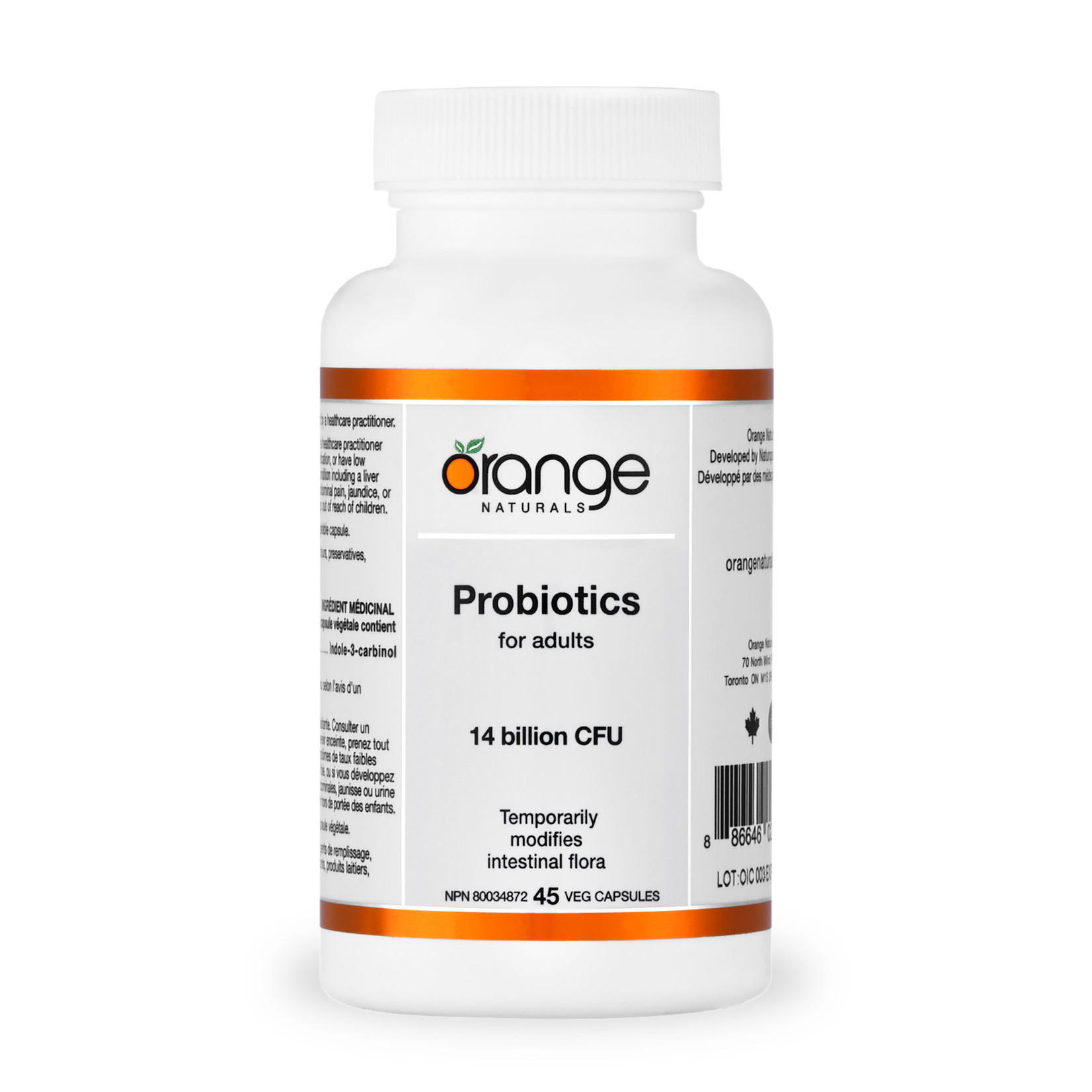 ORANGE NATURALS ORANGE PROBIOTICS FOR ADULTS 14BILLION 45 CAPS