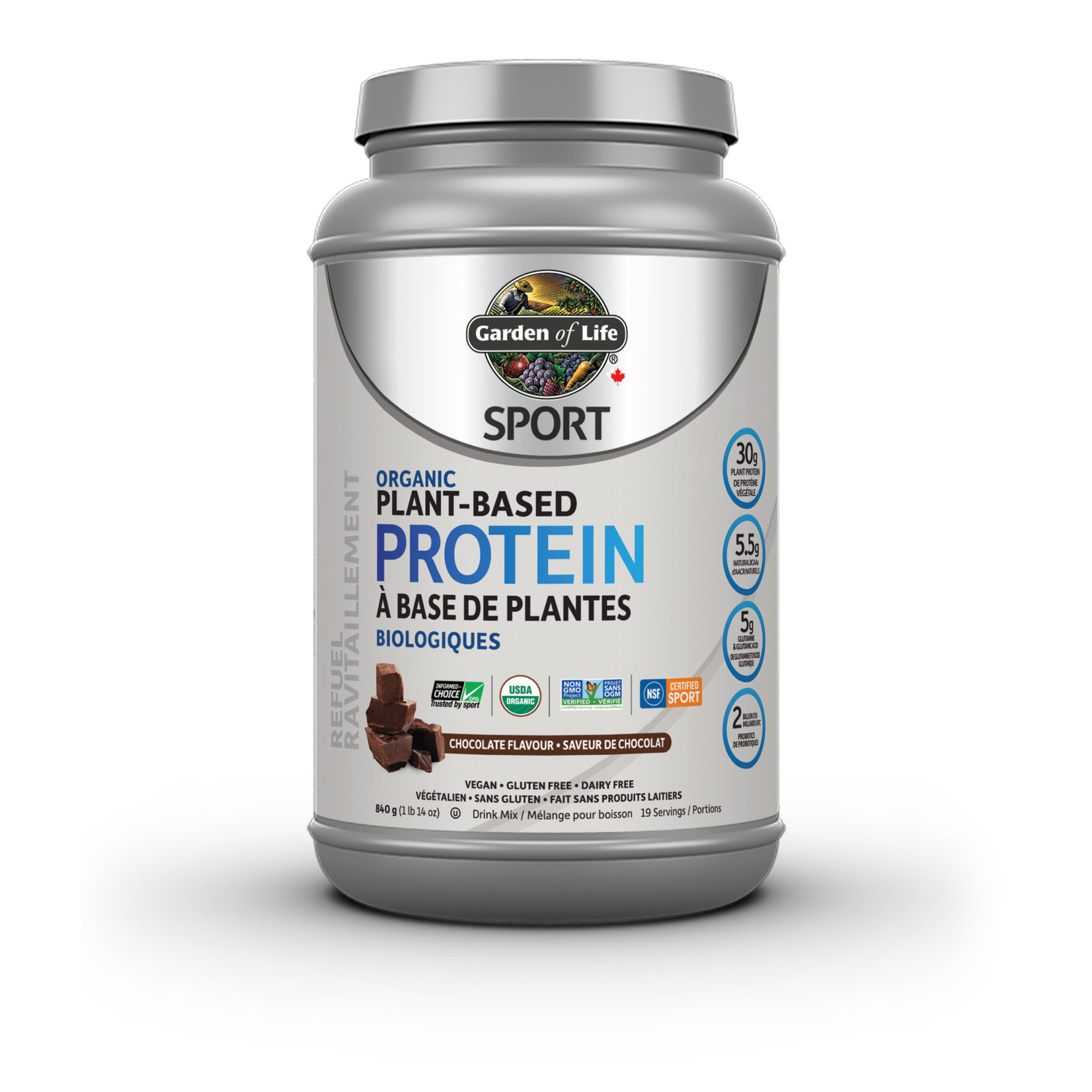 GARDEN OF LIFE GARDEN OF LIFE SPORT ORGANIC PLANT BASED PROTEIN CHOCOLATE 840g