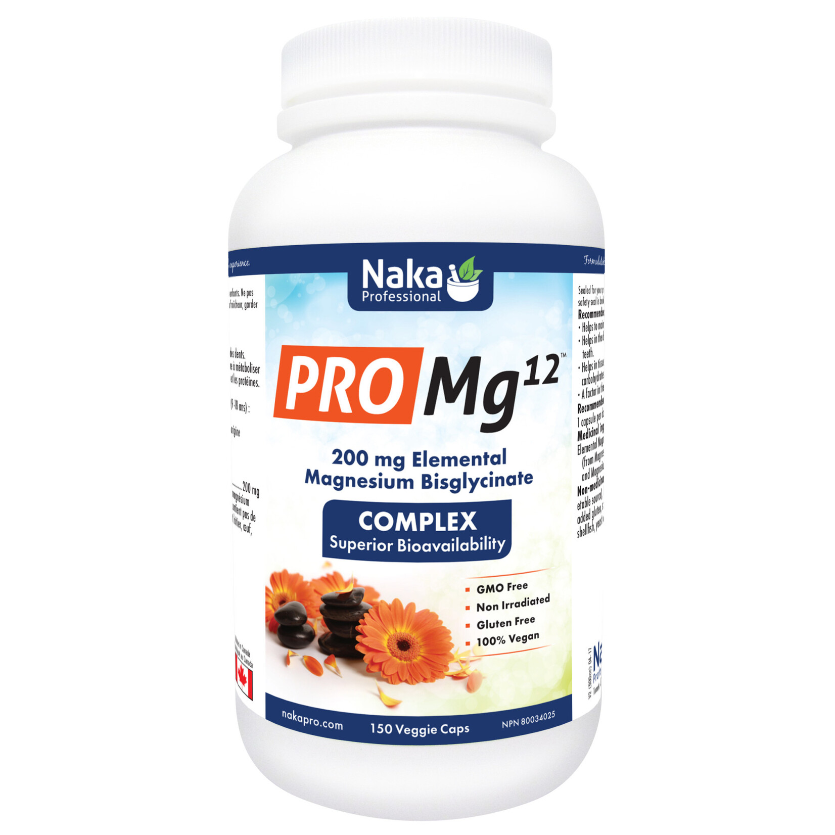 NAKA NAKA PRO MG 12 (200MG) BISGLYCINATE 150 VEGICAPS