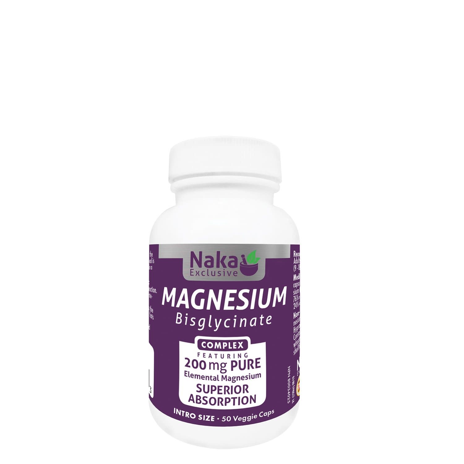 NAKA NAKA MAGNESIUM BISGLYCINATE 200MG 50 VEG CAPS BMS Resources