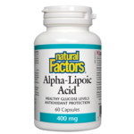 NATURAL FACTORS NATURAL FACTORS ALPHA LIPOIC ACID 400MG 60 CAPS