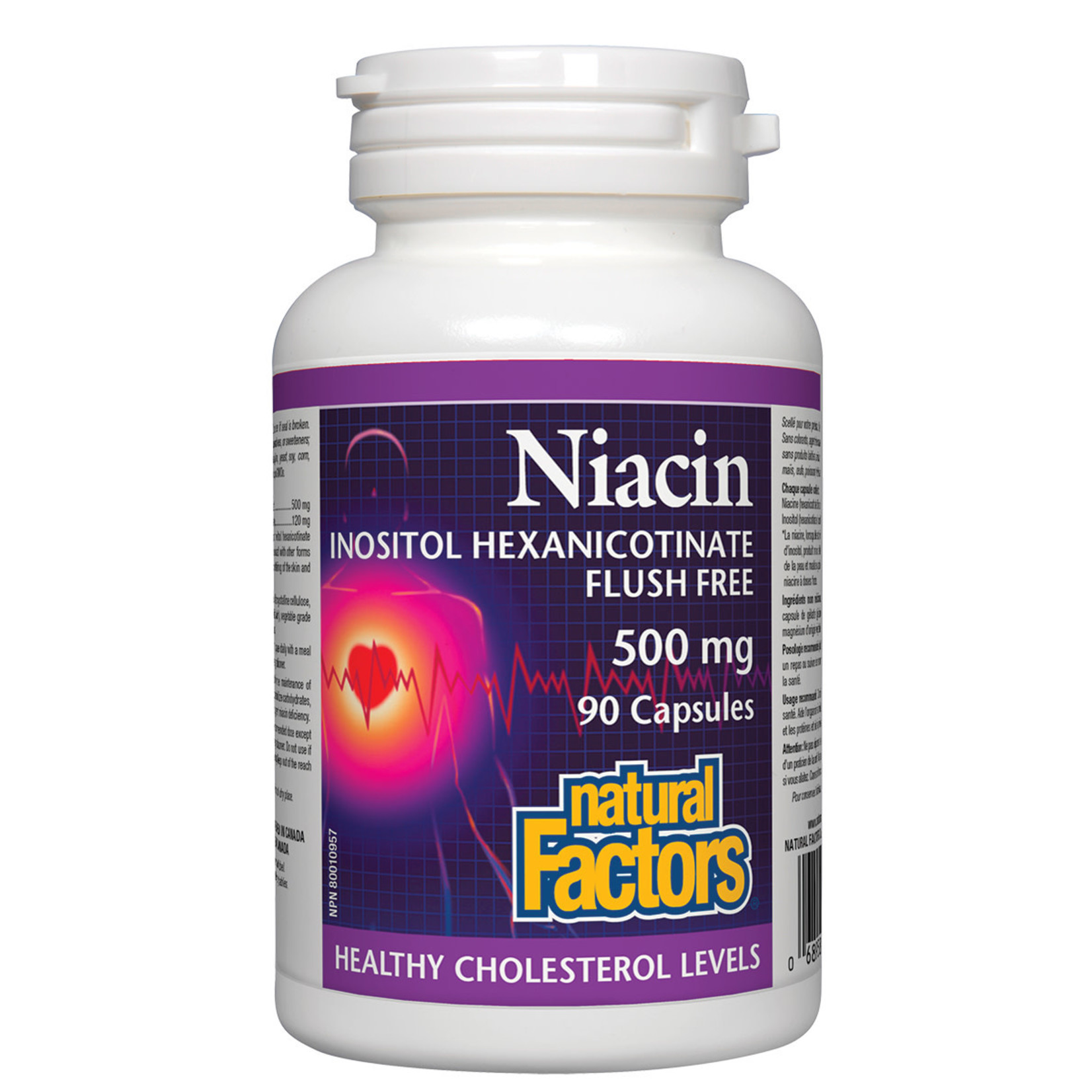NATURAL FACTORS NATURAL FACTORS NIACIN INOSITOL 500MG (NO FLUSH) 90 CAPS