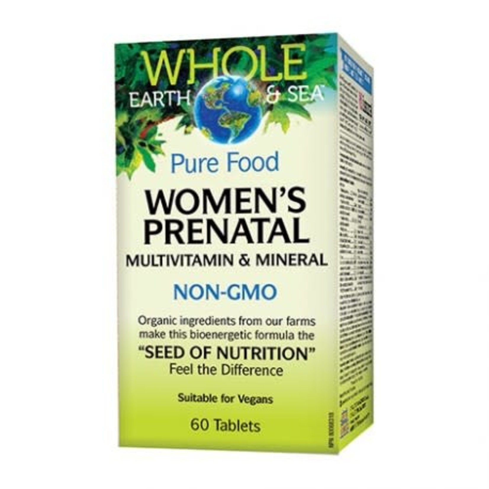 WHOLE EARTH & SEA WHOLE EARTH & SEA WOMEN'S PRENATAL MULTIVITAMIN & MINERAL 60 TABS