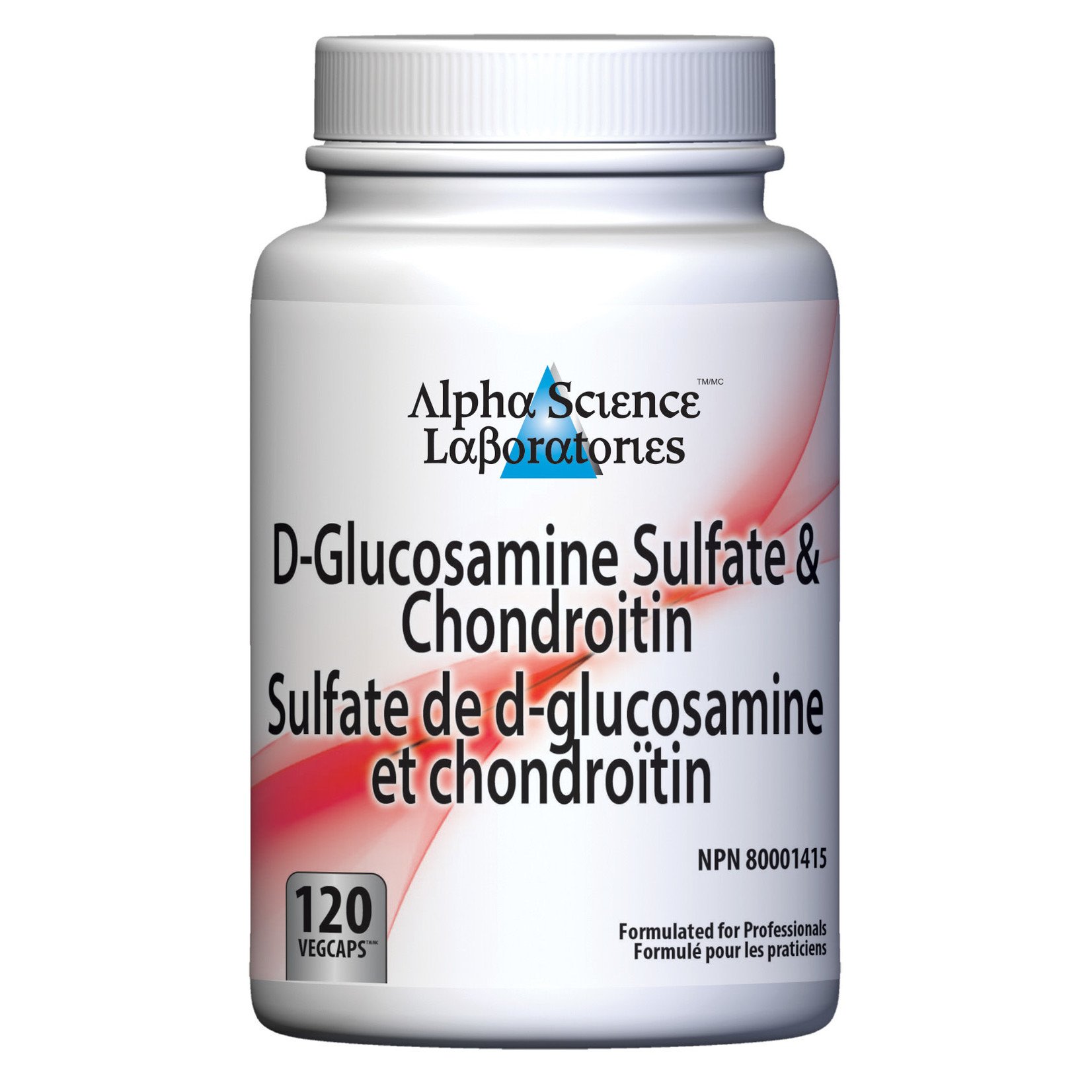 ALPHA SCIENCE LABORATORIES ALPHA SCIENCE LABS D-GLUCOSAMINE SULPHATE & CHONDROITIN 120 VEGICAPS