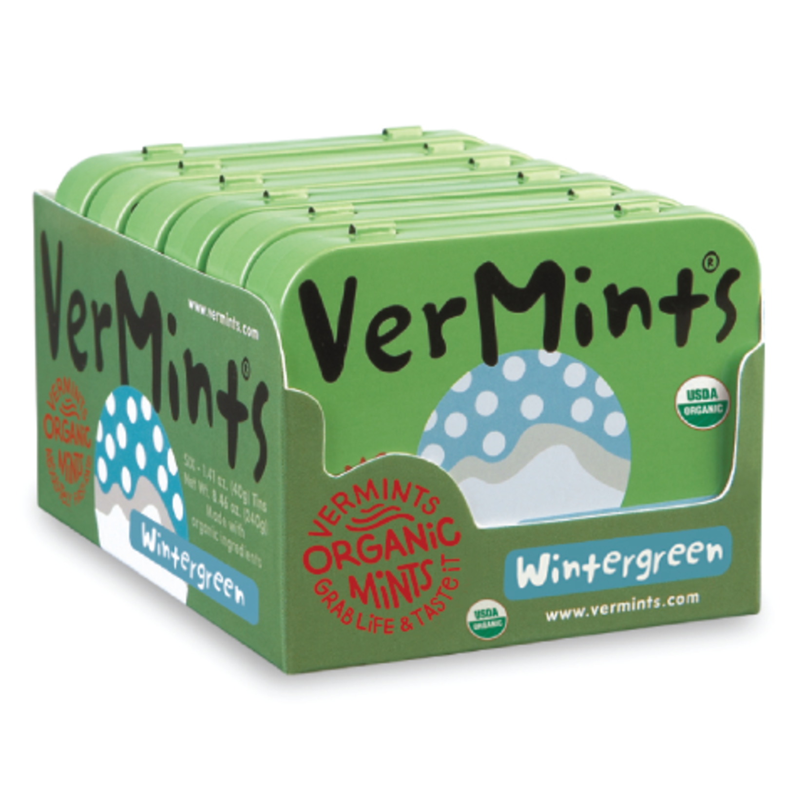 VERMINTS VERMINTS ORGANIC MINTS WINTERGREEN MINTS  40G