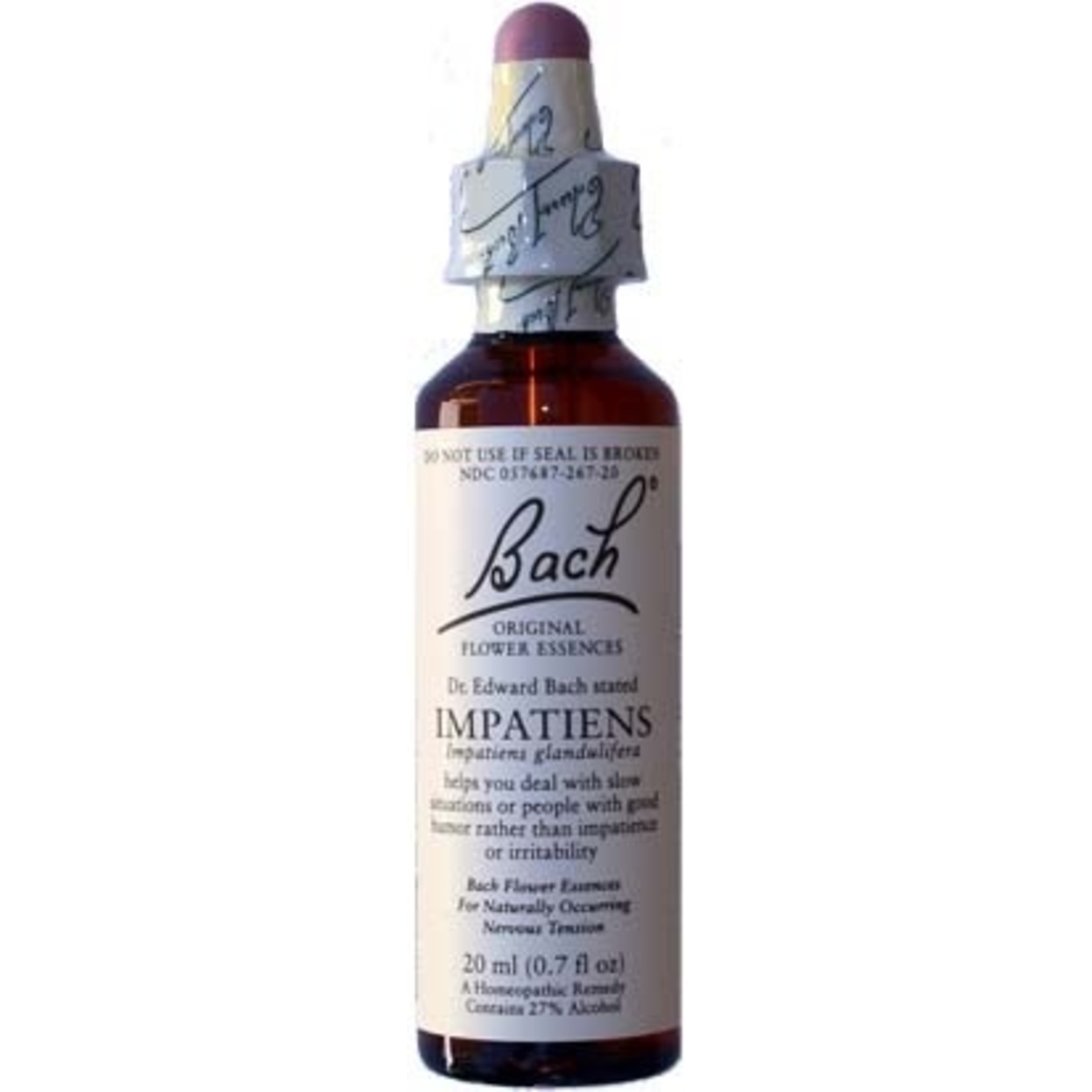 BACH FLOWER REMEDIES BACH FLOWER IMPATIENS 20ML