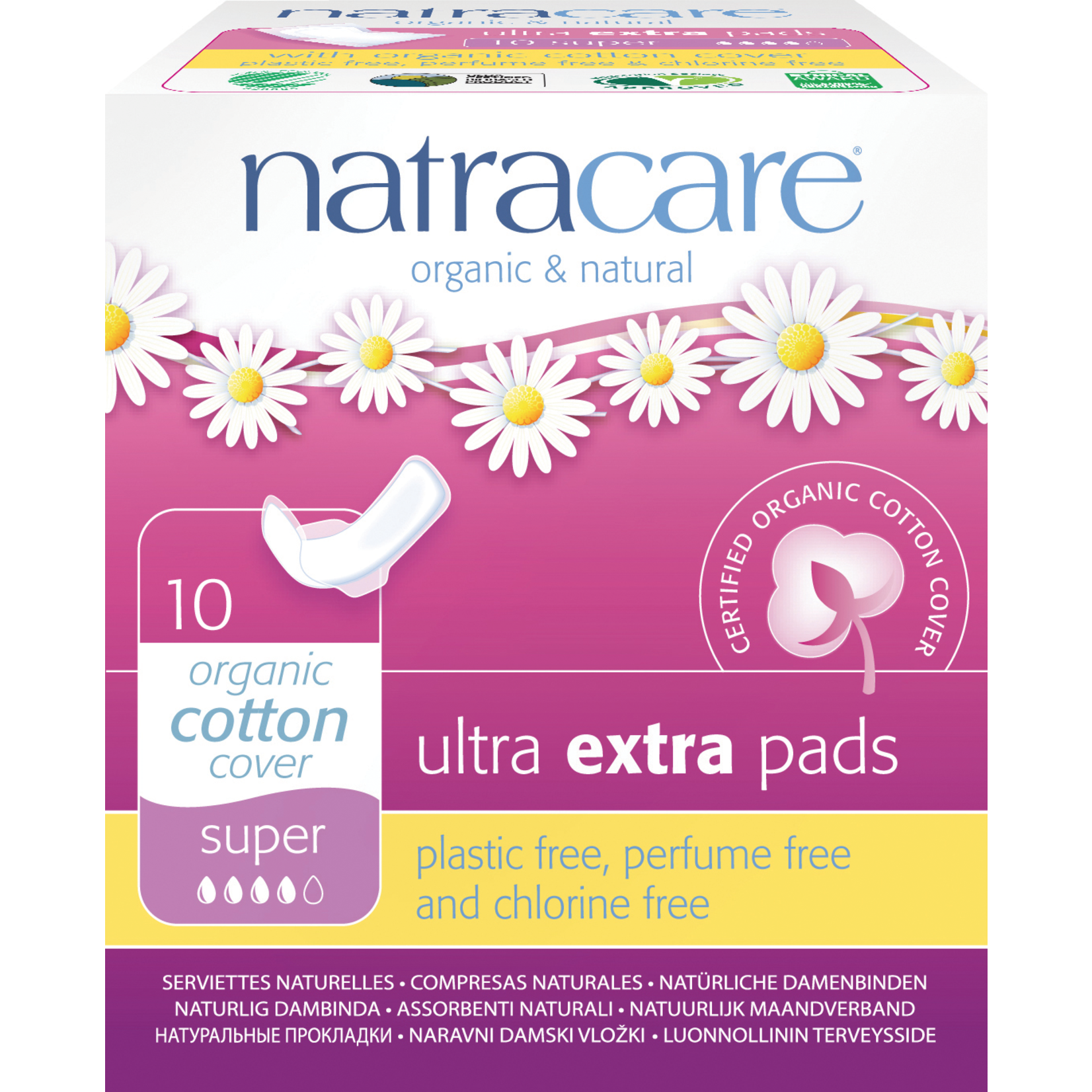 NATRA CARE NATRACARE ULTRA EXTRA PADS - SUPER - WITH WINGS 10 COUNT