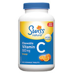 SWISS NATURAL SWISS NATURAL VITAMIN C 500MG ORANGE FLAVOUR 120 CHEWABLES