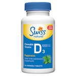 SWISS NATURAL SWISS NATURAL VITAMIN D3 1000 IU 90 PEPPERMINT CHEWABLE TABS