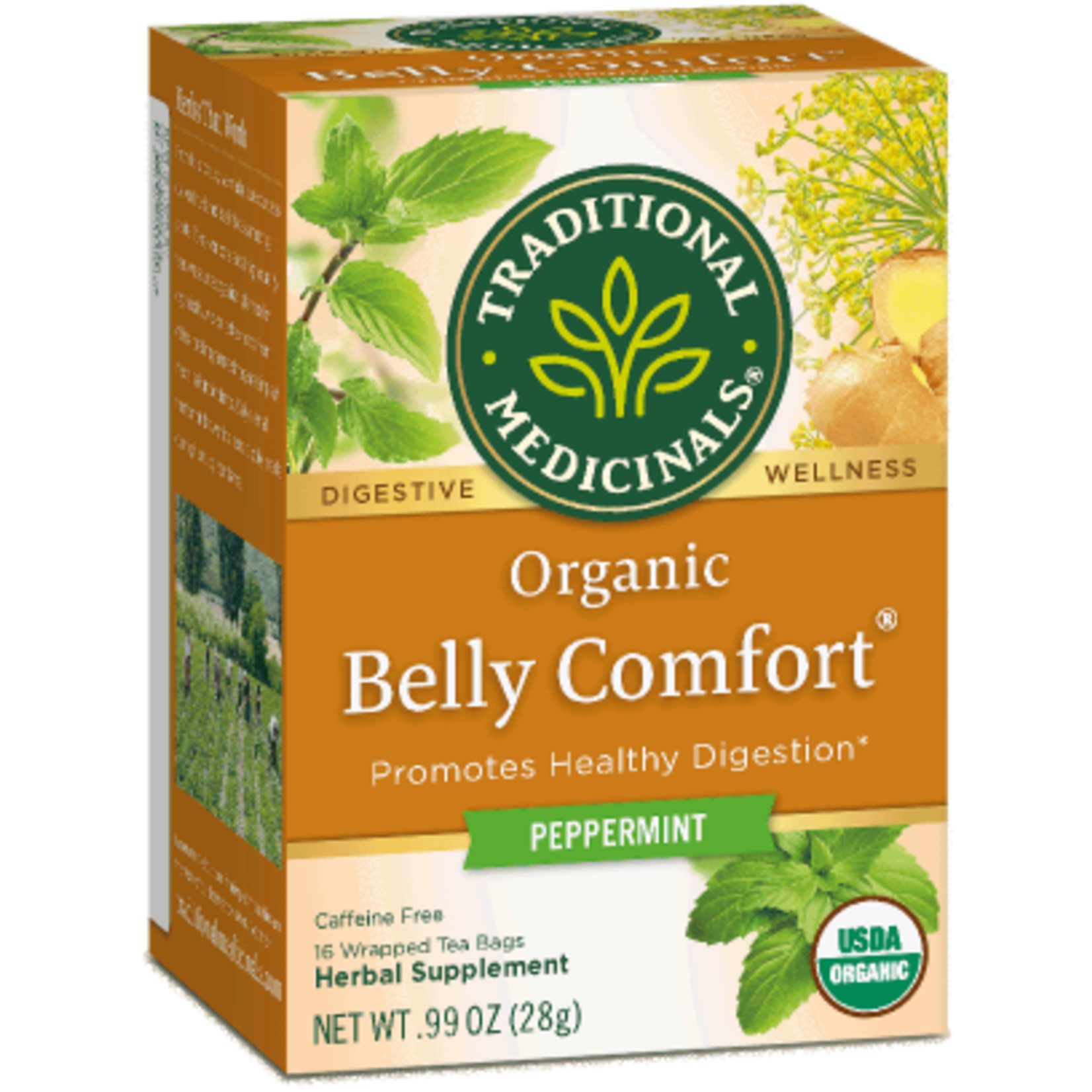 TRADITIONAL MEDICINALS TRADITIONAL MEDICINALS BELLY COMFORT (PREVIOUSLY EATER'S DIGEST) PEPPERMINT TEA 16 BAGS