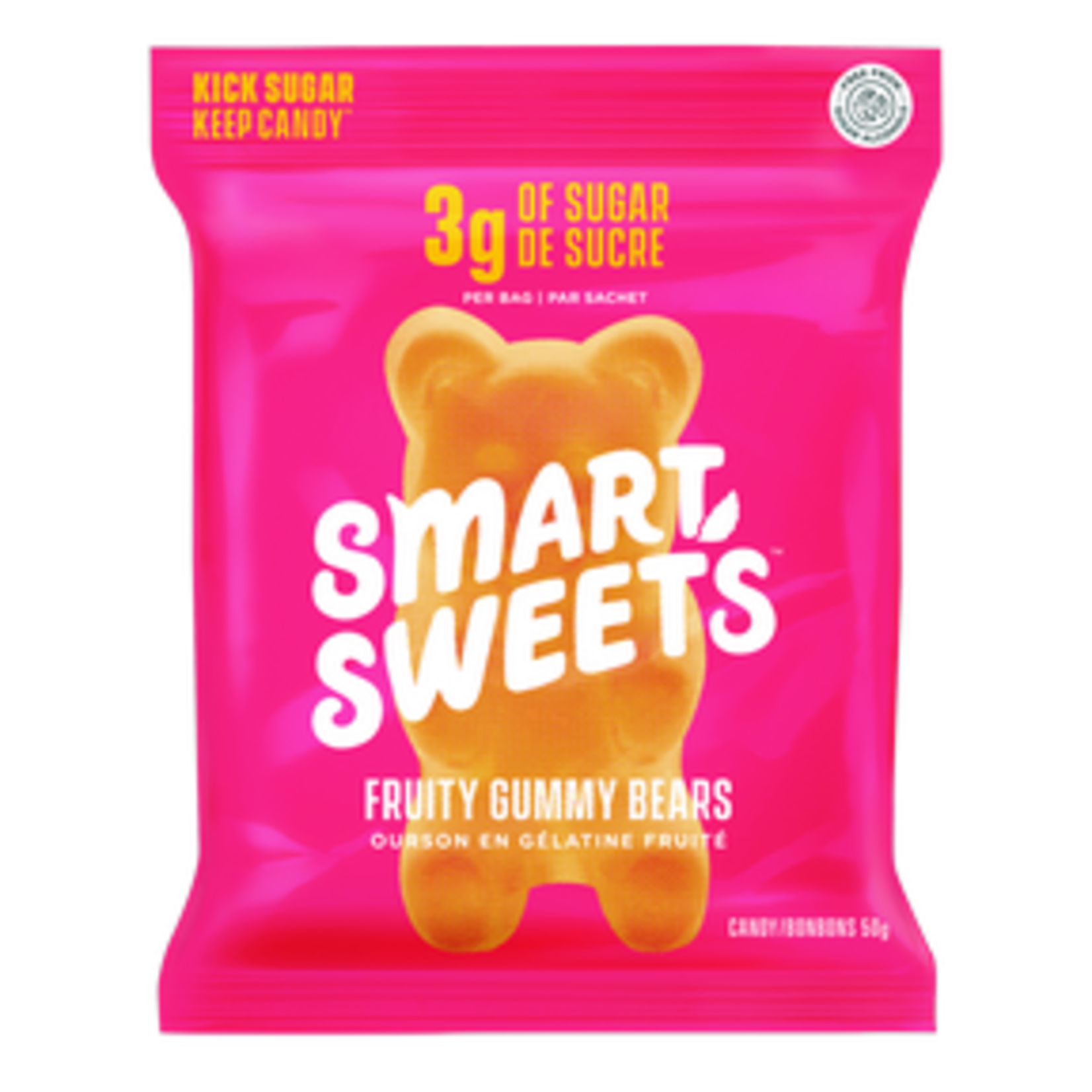 SMARTSWEETS SMART SWEETS FRUITY GUMMY BEARS 50G (PINK)