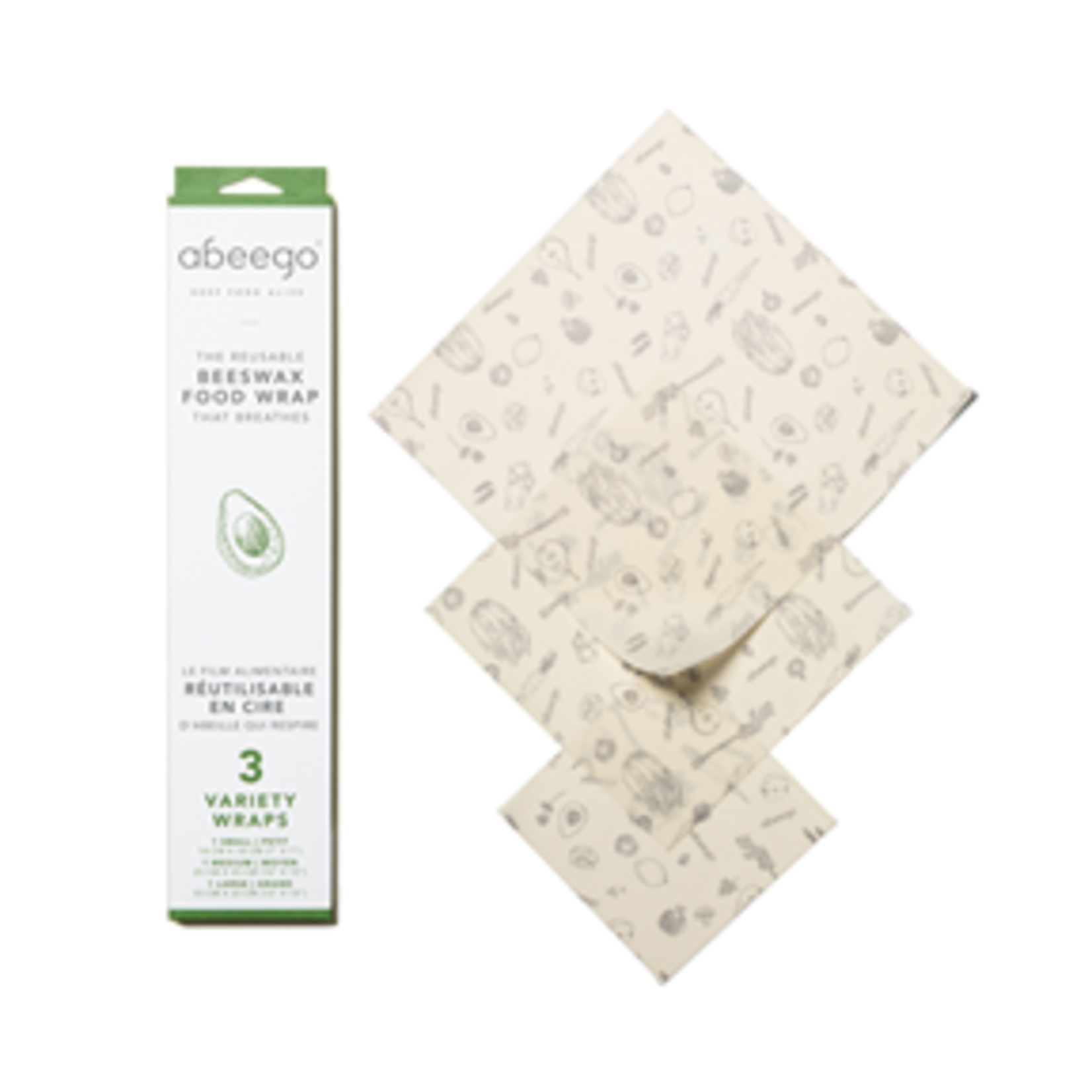 ABEEGO ABEEGO BEESWAX FOOD WRAP (VARIETY PACK)