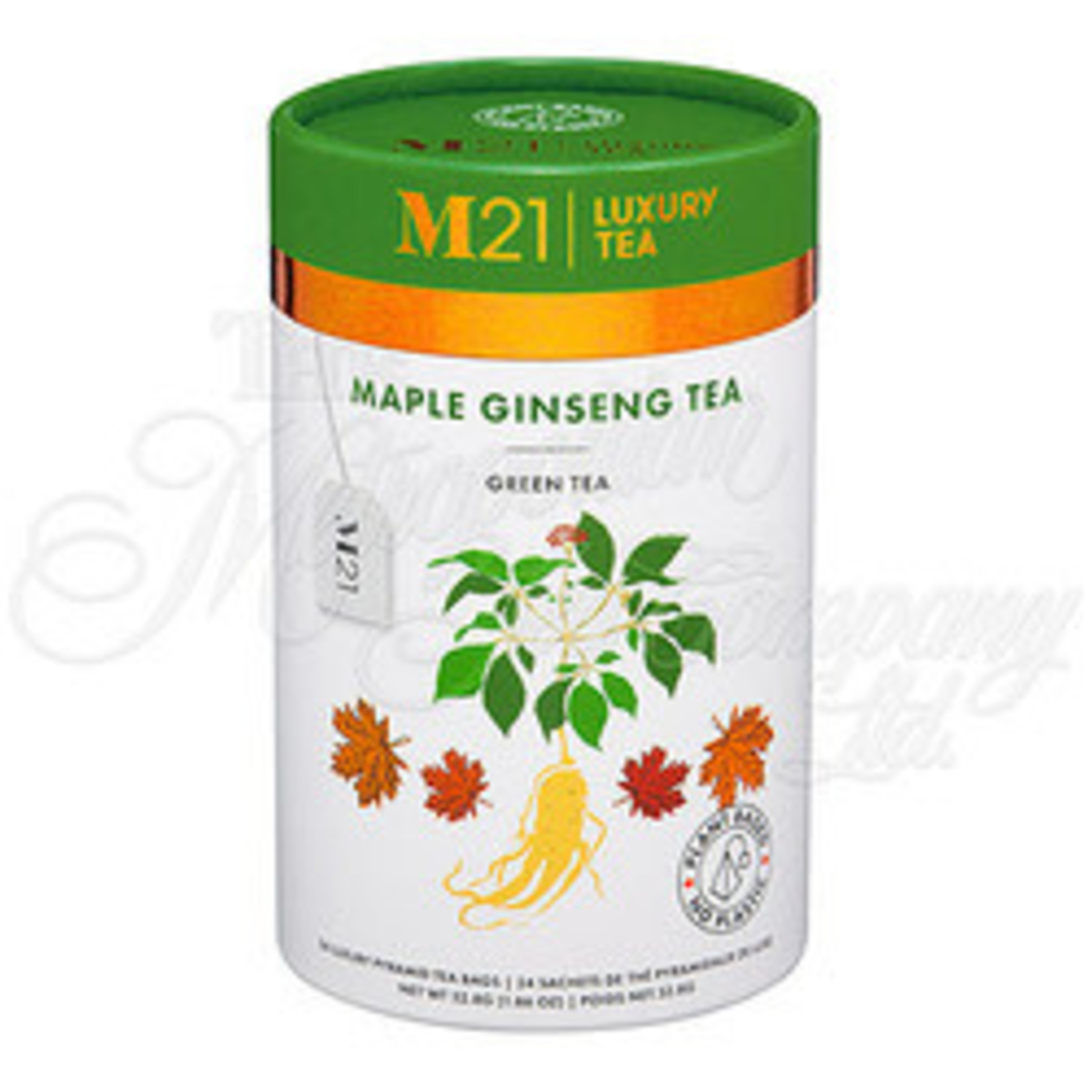 METROPOLITAN TEA METROPOLITAN TEA M21 SERIES GINSENG MAPLE GREEN TEA 24 BAGS