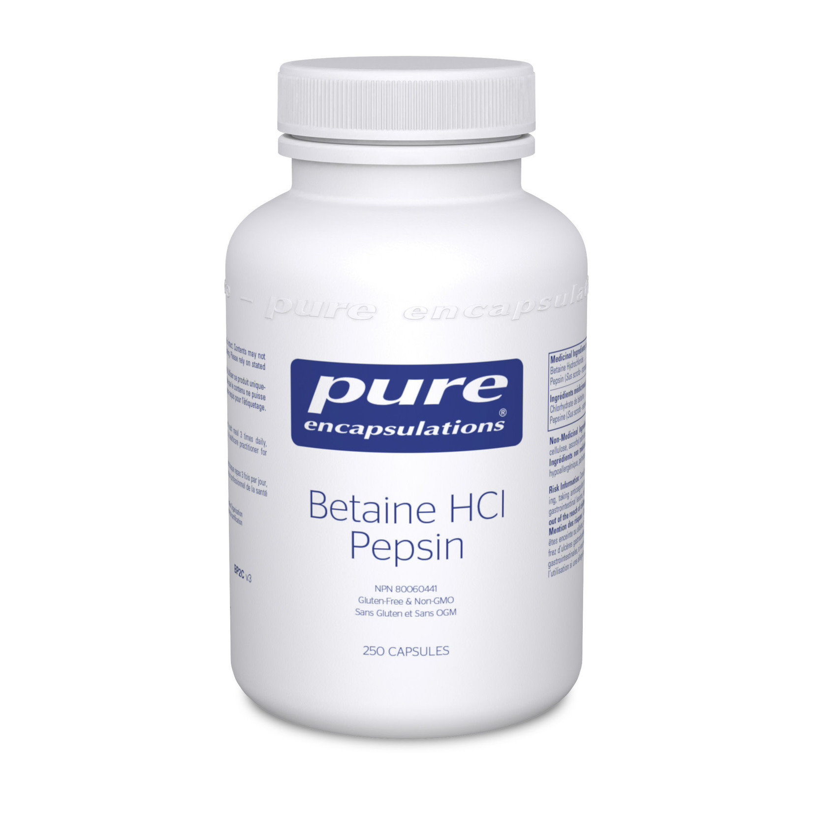 PURE ENCAPSULATIONS PURE ENCAPSULATIONS BETAINE HCL PEPSIN 250 VEGICAPS