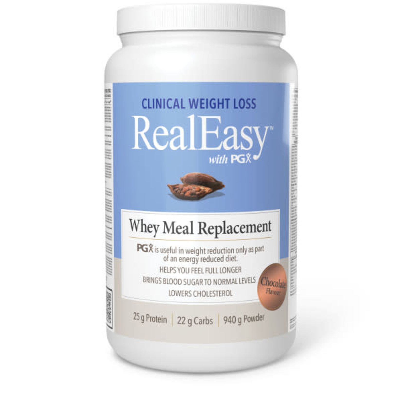 NATURAL FACTORS NATURAL FACTORS  REAL EASY WITH PGX WHEY MEAL REPLACEMENT CHOCOLATE 940G