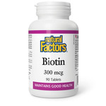 NATURAL FACTORS NATURAL FACTORS BIOTIN 300MCG 90 TABS