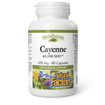 NATURAL FACTORS NATURAL FACTORS CAYENNE 470MG 90 CAPS (HERBAL FACTORS)