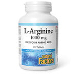 NATURAL FACTORS NATURAL FACTORS L-ARGININE 1000MG 90VEG CAPS