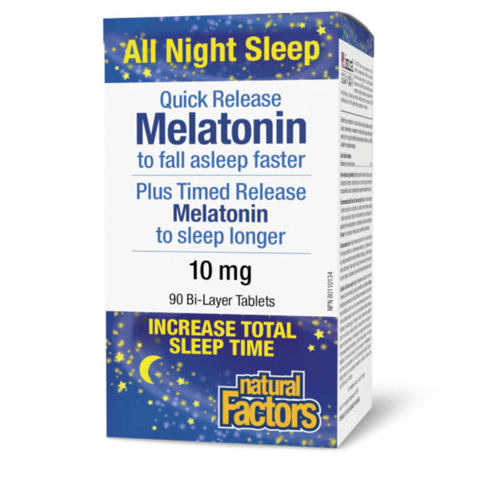 NATURAL FACTORS NATURAL FACTORS MELATONIN 10MG TIMED RELEASE 90 TABS