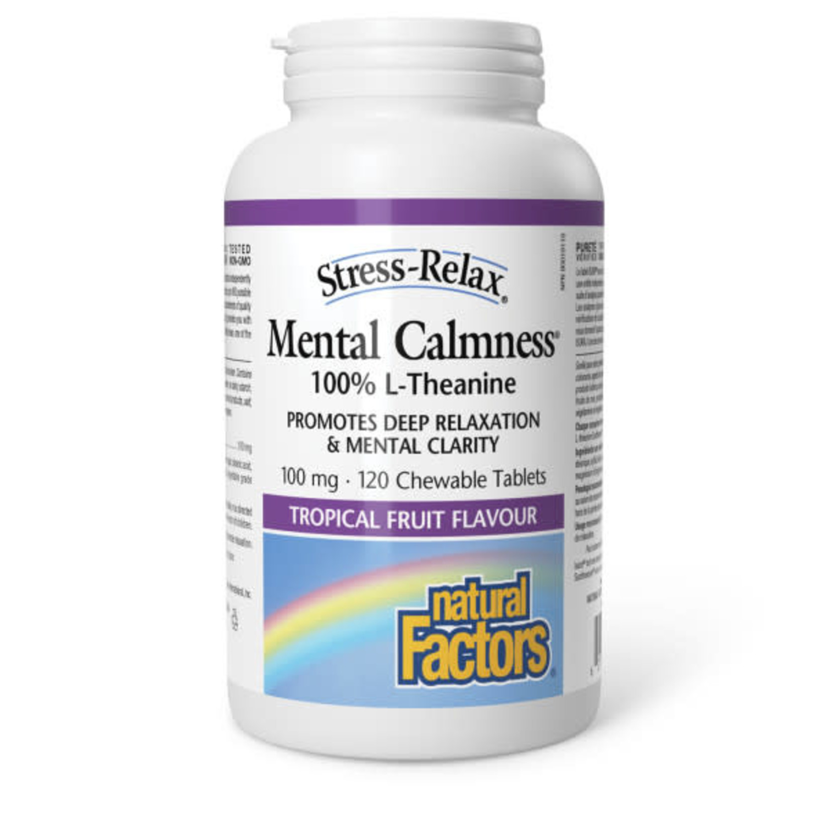 NATURAL FACTORS NATURAL FACTORS MENTAL CALM L-THEANINE 100MG 120 CHEWABLES