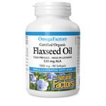 NATURAL FACTORS NATURAL FACTORS ORGANIC FLAXSEED OIL 1000MG 90 SOFTGELS