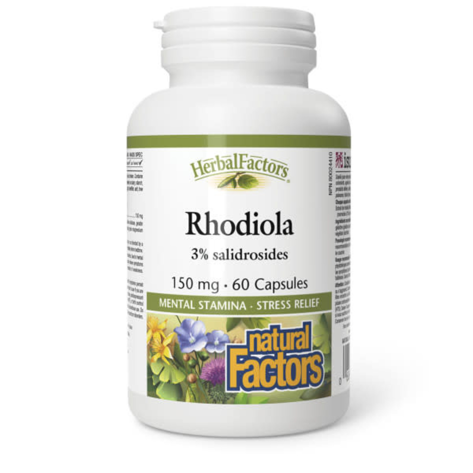 NATURAL FACTORS NATURAL FACTORS HERBAL FACTORS RHODIOLA 150mg 60 CAPS