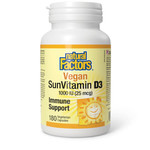 NATURAL FACTORS NATURAL FACTORS VEGAN VITAMIN D3 1000 IU 180 VEGICAPS