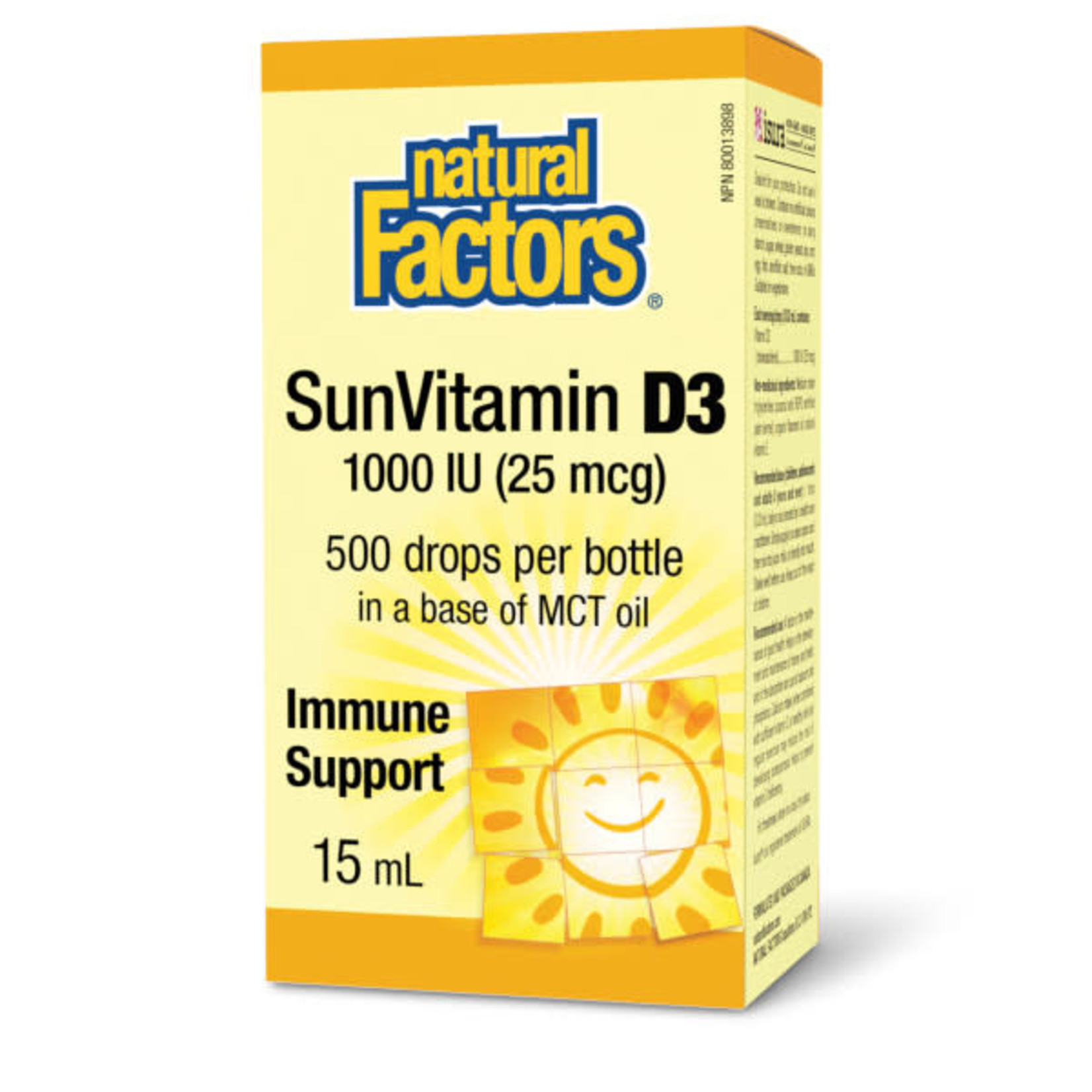NATURAL FACTORS NATURAL FACTORS SUNVITAMIN D3 1000IU DROPS 15ML