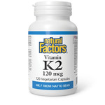NATURAL FACTORS NATURAL FACTORS VITAMIN K2 120MCG 120 CAPS