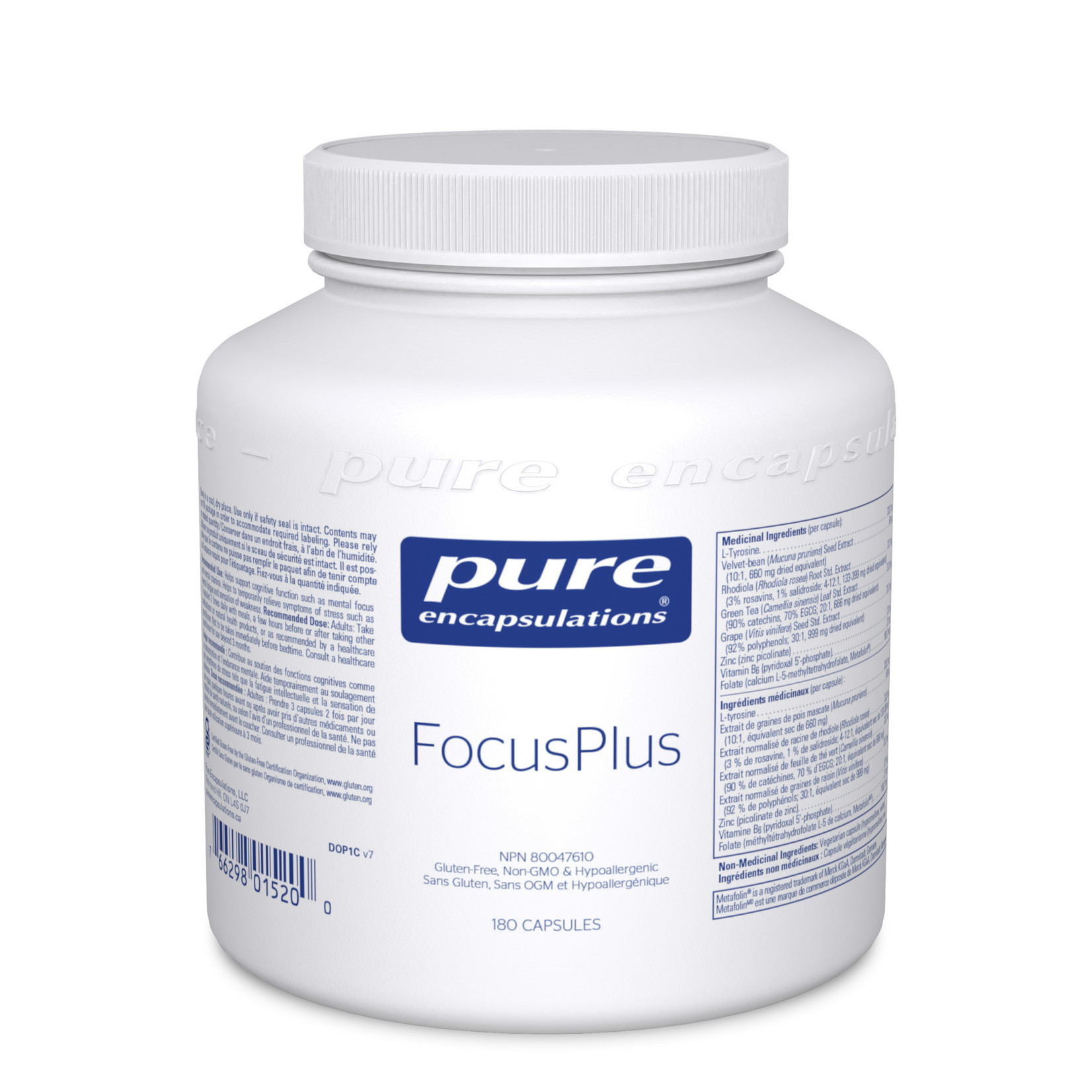 PURE ENCAPSULATIONS PURE ENCAPSULATIONS FOCUS PLUS (FORMERLY DOPAPLUS) 180 VEGICAPS