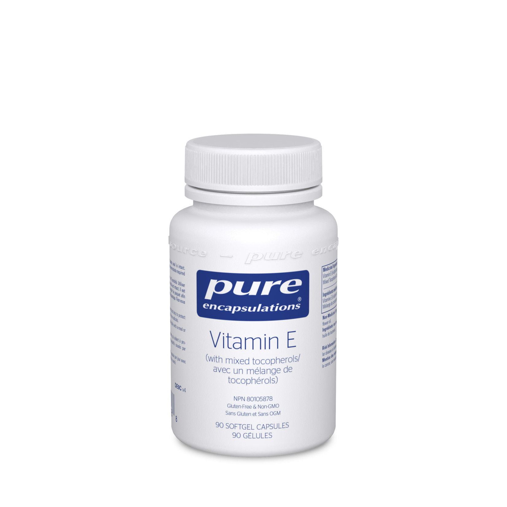 PURE ENCAPSULATIONS PURE ENCAPSULATIONS VITAMIN E (WITH MIXED TOCOPHERALS) 90 CAPS