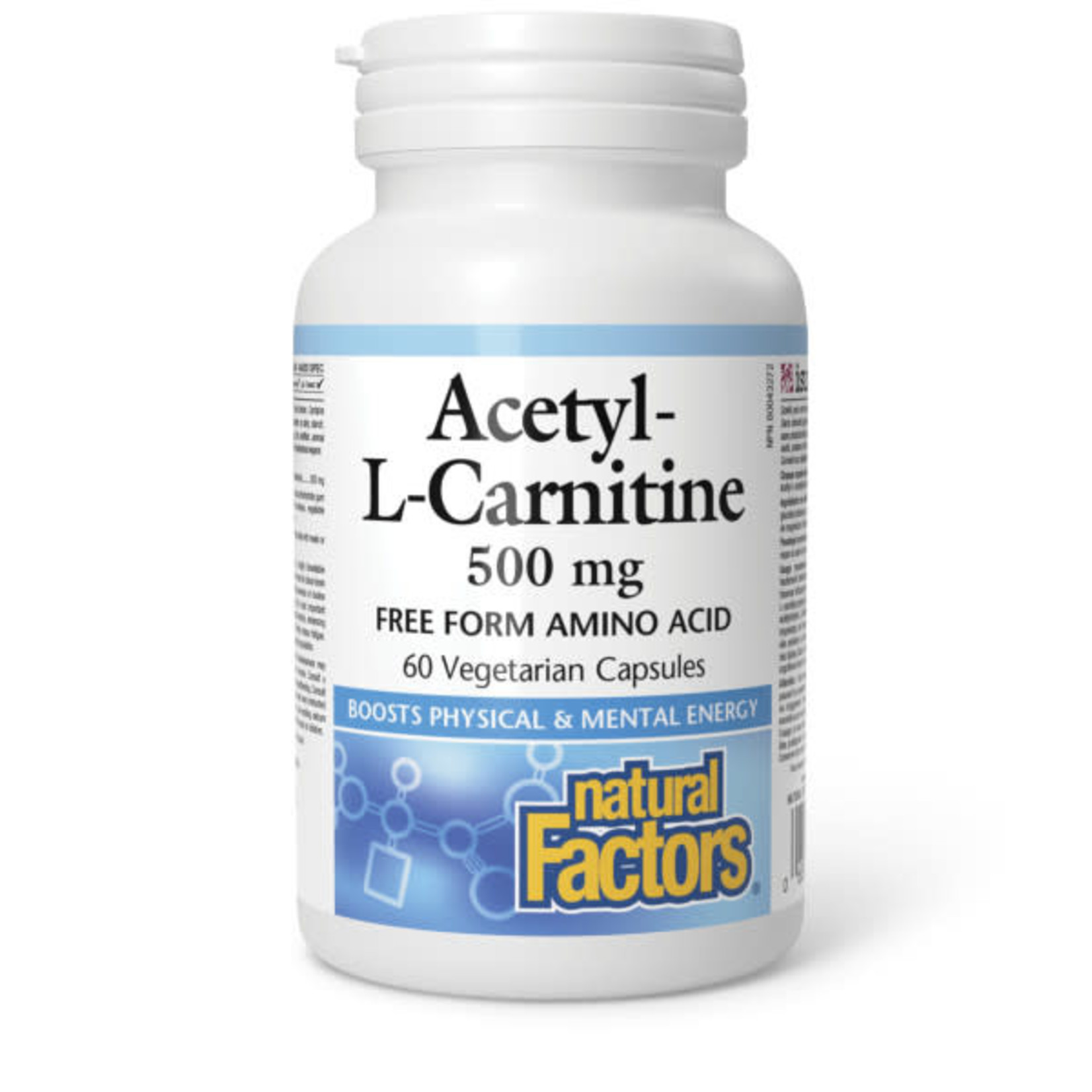 NATURAL FACTORS NATURAL FACTORS ACETYL L CARNITINE 500MG 60 VEG CAPS