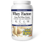 NATURAL FACTORS NATURAL FACTORS WHEY FACTORS 100% NATURAL WHEY PROTEIN FRENCH VANILLA 1KG