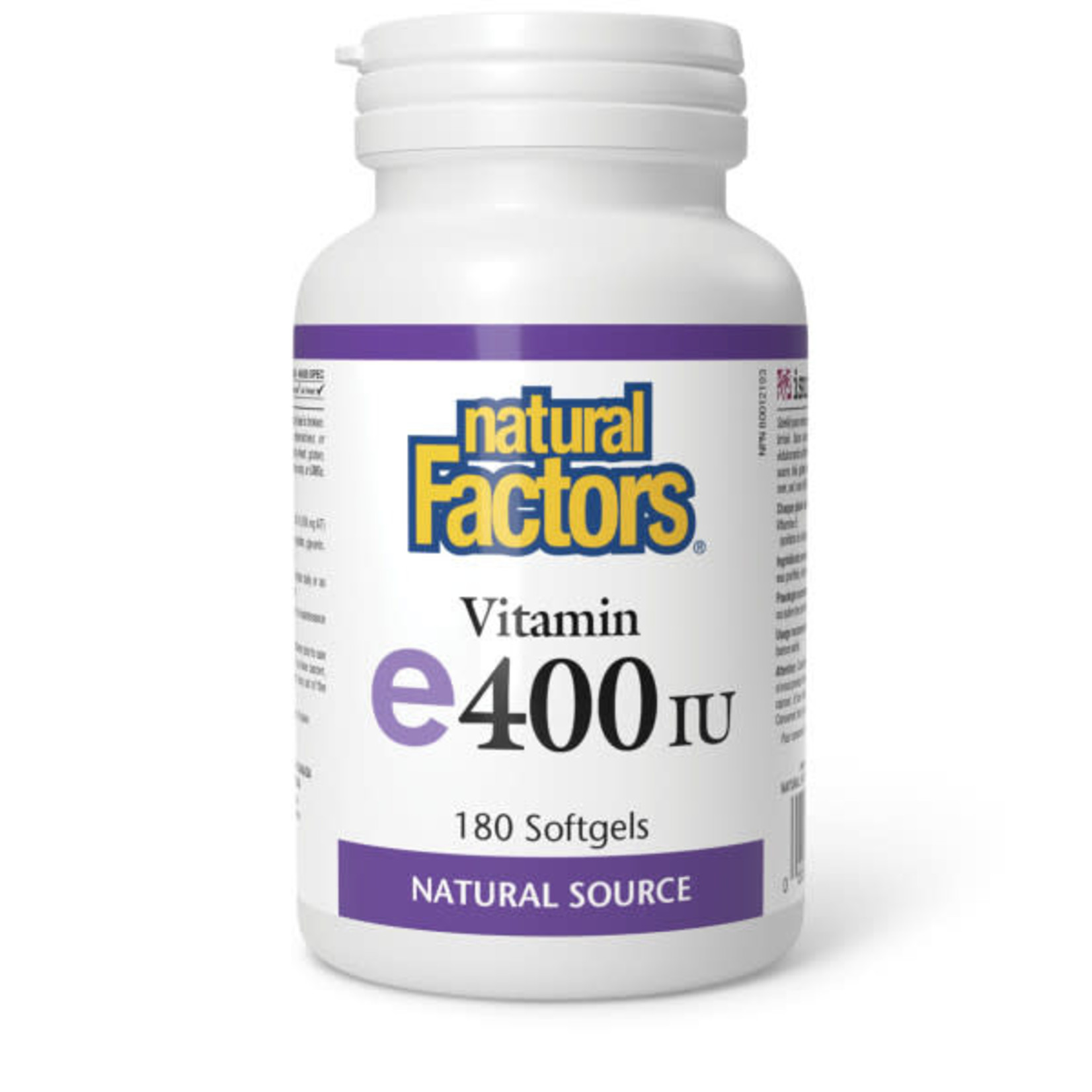 NATURAL FACTORS NATURAL FACTORS VITAMIN E 400IU 180 SOFTGELS