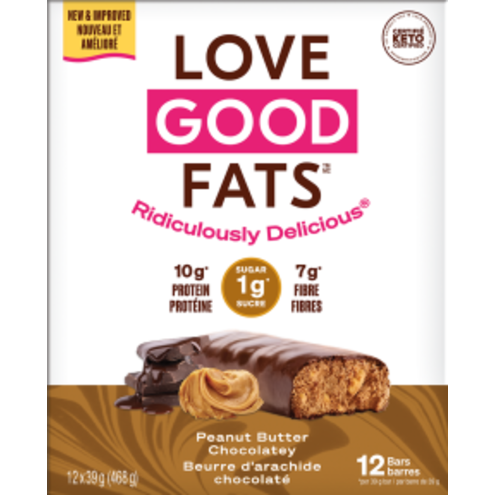 LOVE GOOD FATS LOVE GOOD FATS PEANUT BUTTER CHOCOLATEY BAR 40G