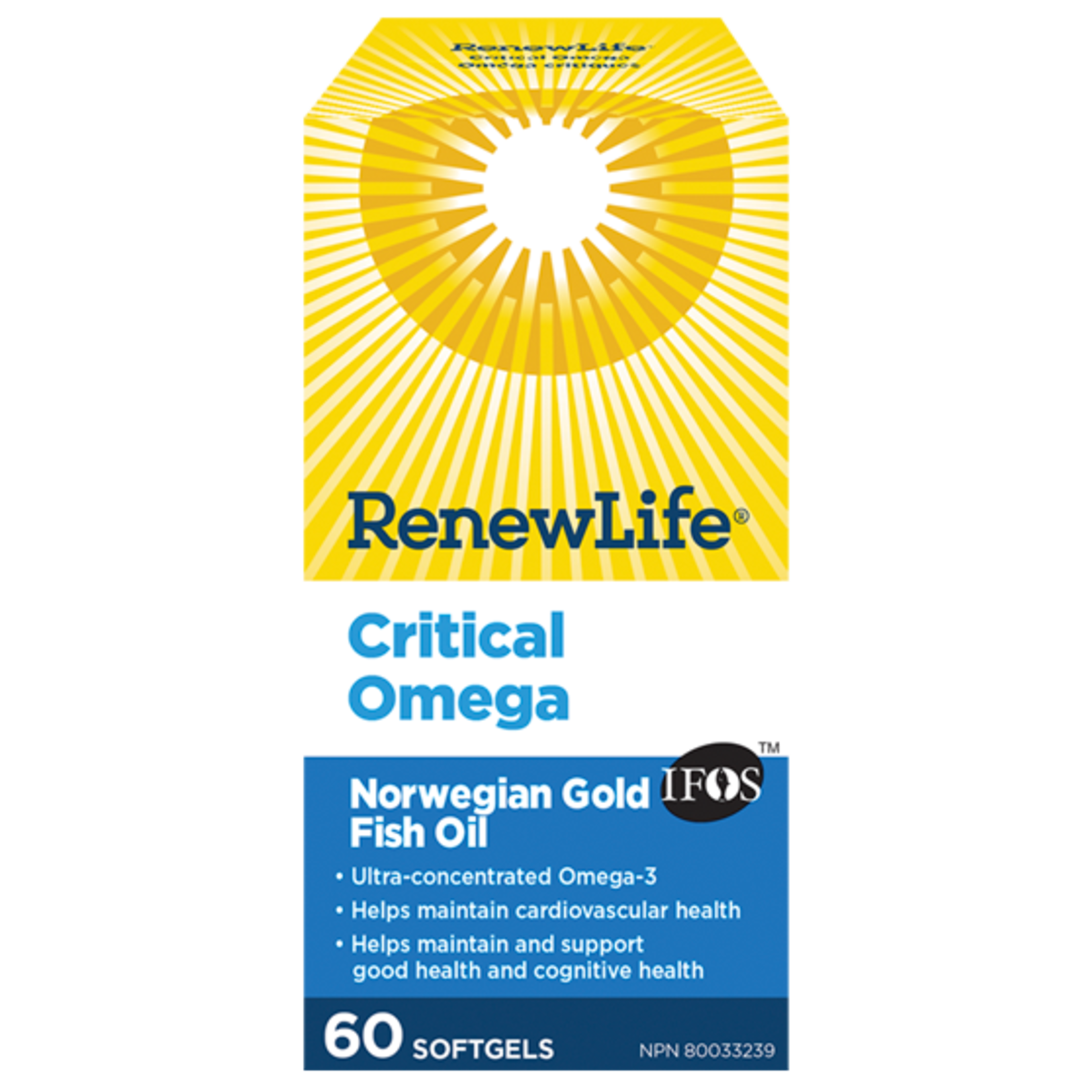 RENEW LIFE RENEWLIFE SUPER CRITICAL OMEGA 60 CAPS