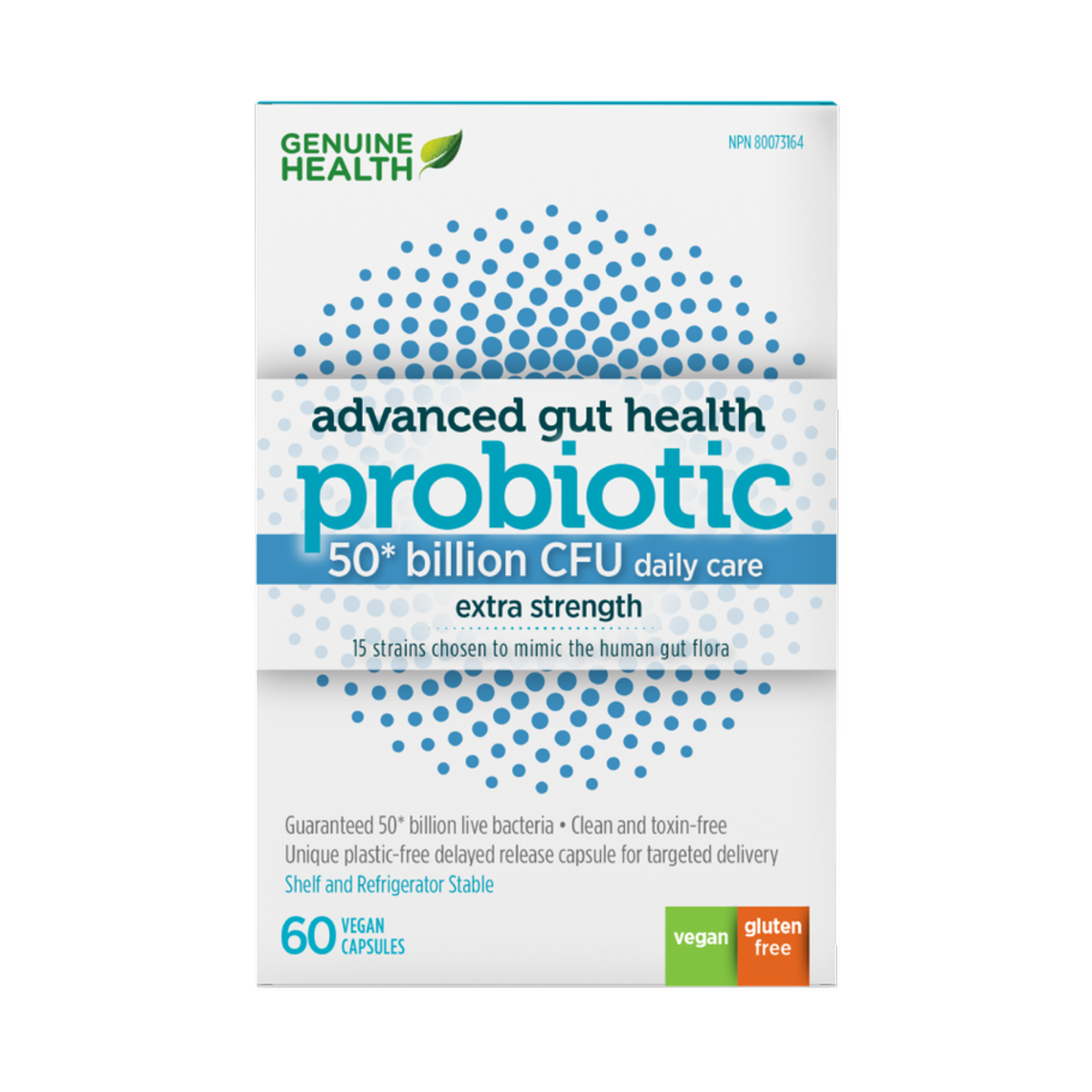 GENUINE HEALTH GENUINE HEALTH ADVANCED GUT HEALTH PROBIOTIC 50 BILLION 60 CAPS