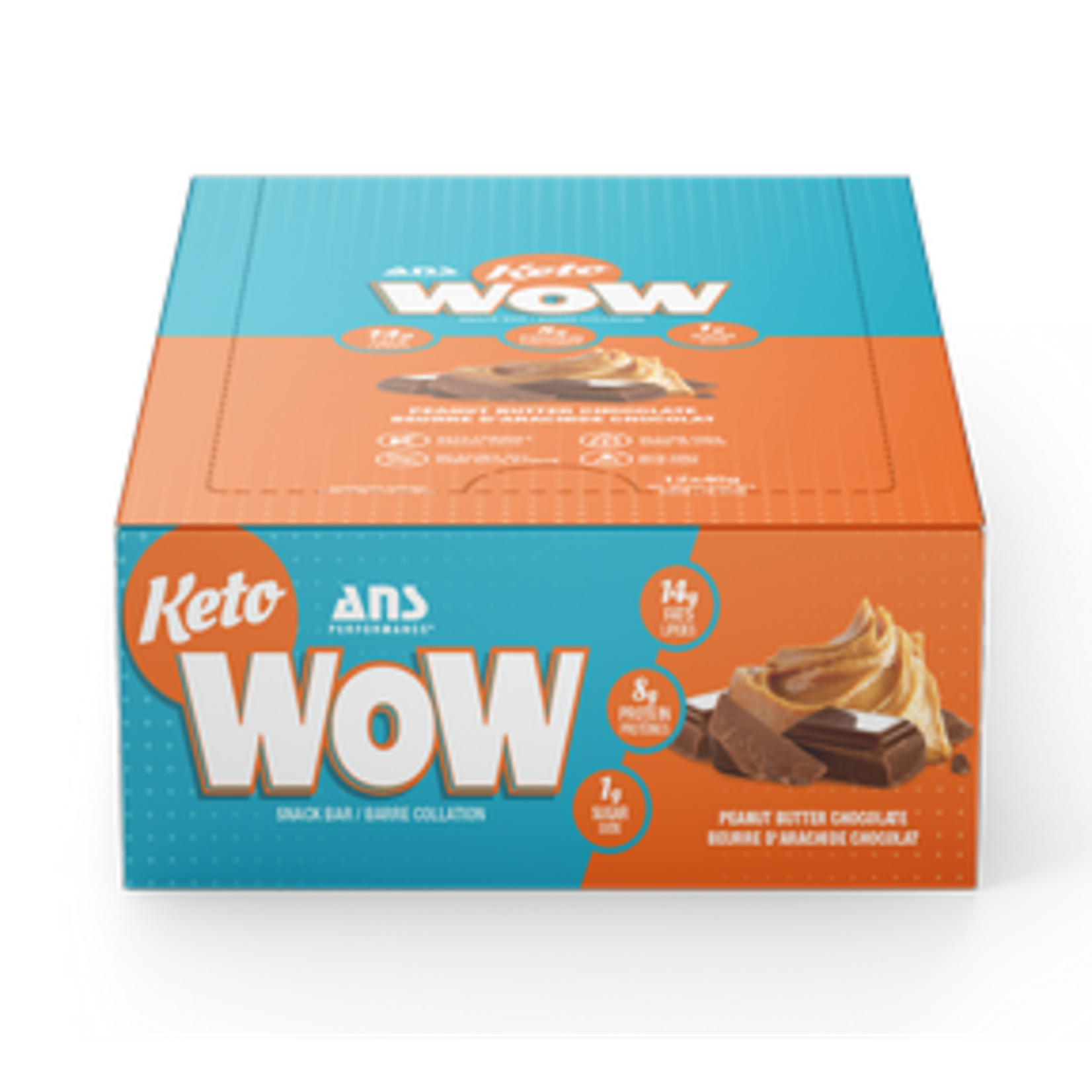 ANS PERFORMANCE ANS KETO WOW PEANUT BUTTER CHOCOLATE BAR 40G