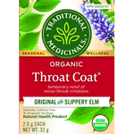 TRADITIONAL MEDICINALS TRADITIONAL MEDICINALS THROAT COAT WITH SLIPPERY ELM TEA 16 BAGS