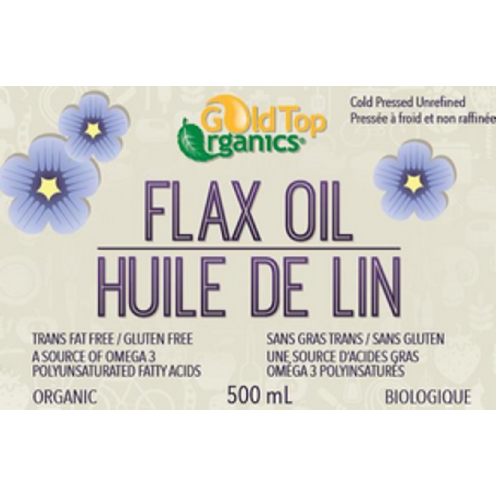 GOLD TOP GOLD TOP FLAX OIL 500ML