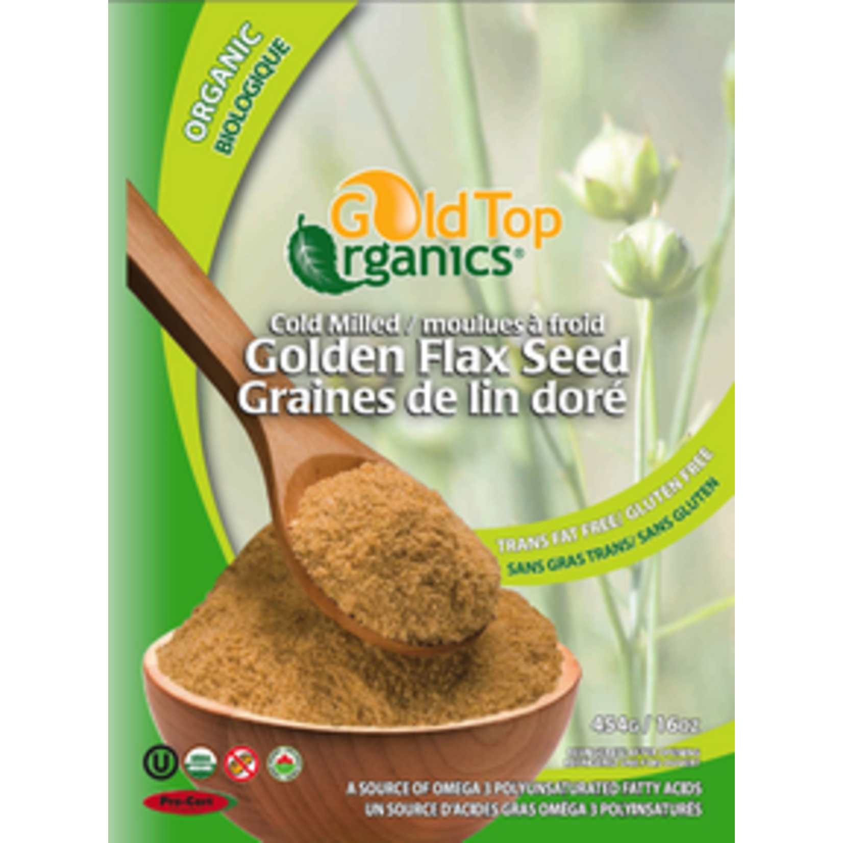 GOLD TOP GOLD TOP FLAX SEED MILLED GOLD 454G