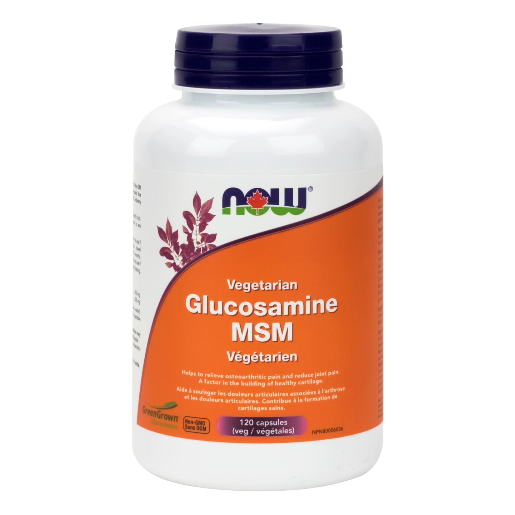 NOW FOODS NOW VEGETERIAN GLUCOSAMINE AND MSM 100MG 120 VEGICAPS